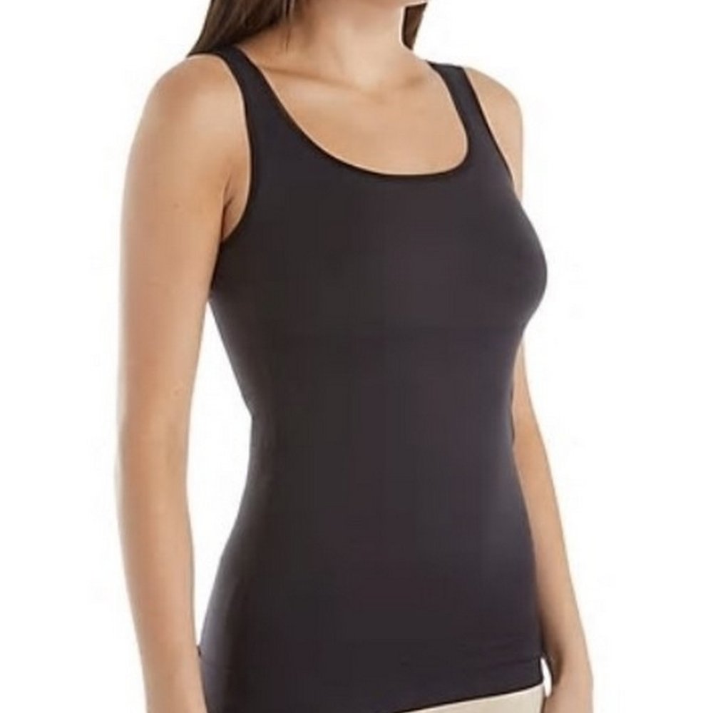 Bali Comfort Revolution Seamless Smoothing Camisole Top DF1007 Black Large